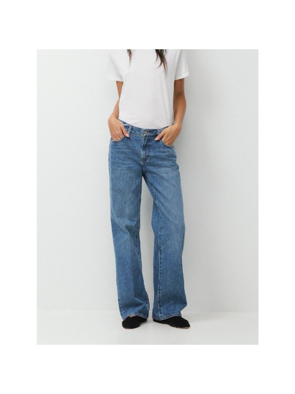 Aritizia Denim Forum Farrah Low-Rise Wide Leg Jeans